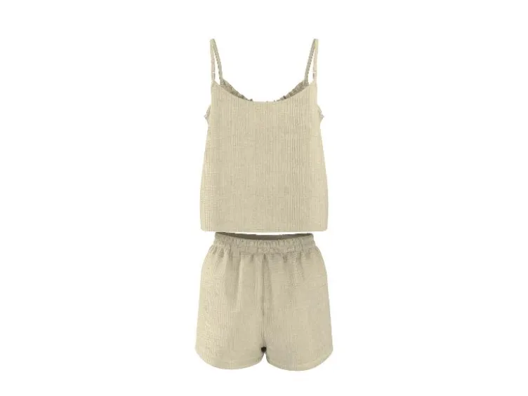 Damen Shorty Musselin-Pyjama
