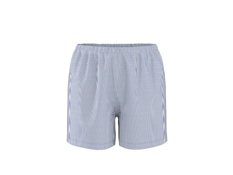 Damen Shorty Pyjama mit Leinen