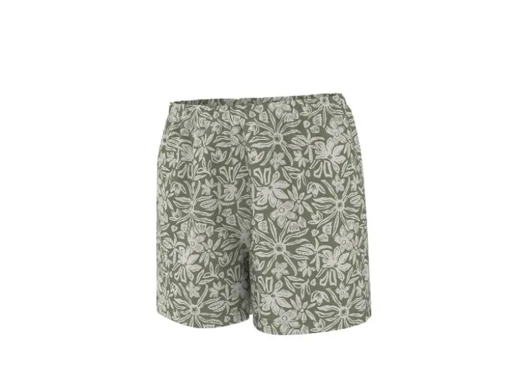 Damen Shorty Pyjama mit Leinen
