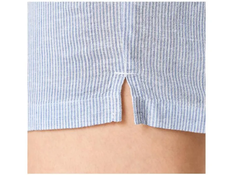 Damen Shorty Pyjama mit Leinen