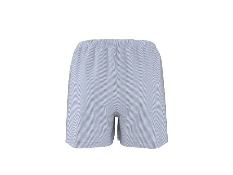 Damen Shorty Pyjama mit Leinen