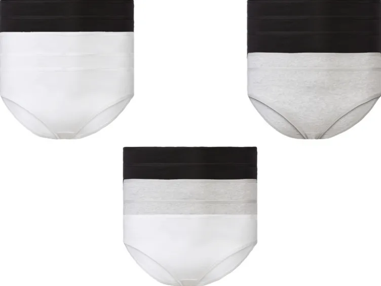 Damen Slips, 5 Stück, mit hohem Baumwollanteil