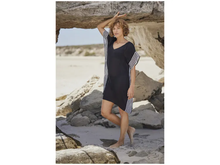 Damen Strandtunika mit Seitenschlitzen