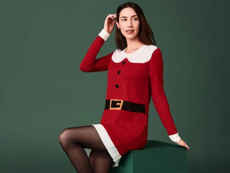 Damen Strickkleid im Weihnachtsdesign