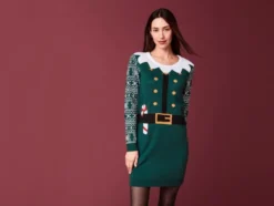 Damen Strickkleid im Weihnachtsdesign