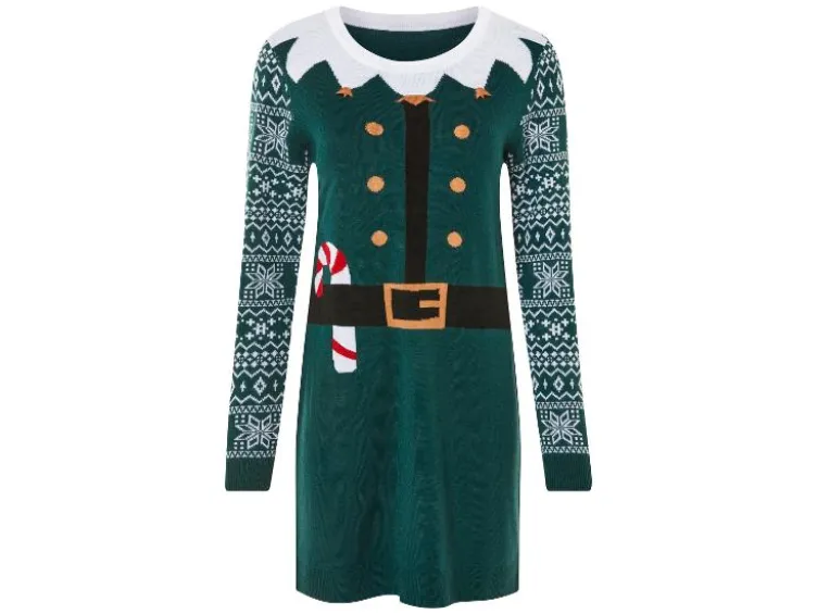 Damen Strickkleid im Weihnachtsdesign