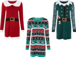 Damen Strickkleid im Weihnachtsdesign