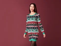 Damen Strickkleid im Weihnachtsdesign