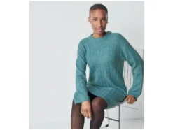 Damen Strickkleid, leger geschnitten
