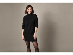 Damen Strickkleid, leger geschnitten