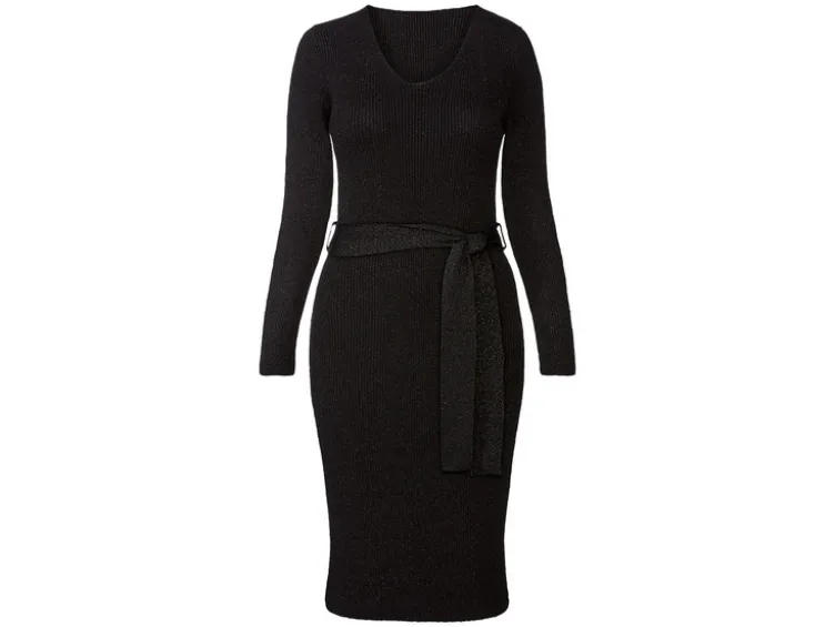 Damen Strickkleid mit edlem Glitzereffekt