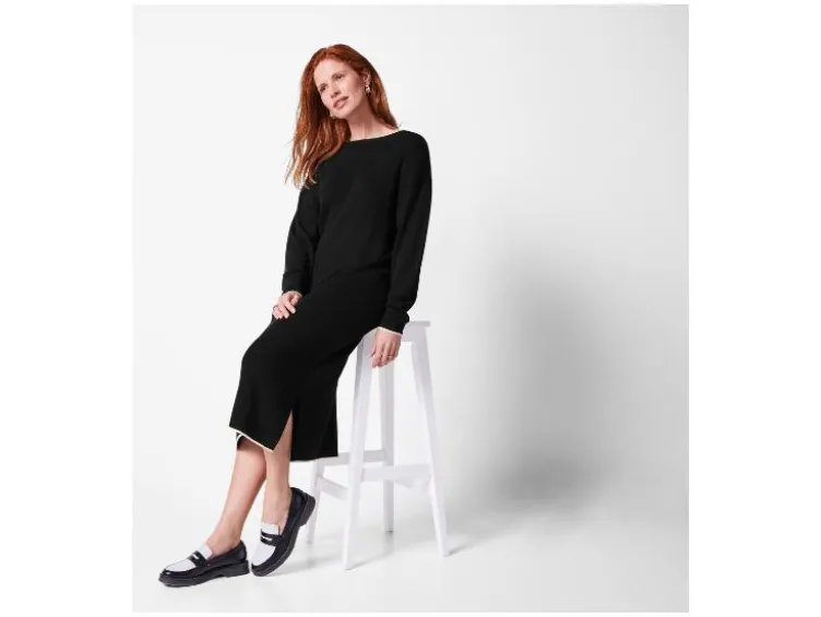 Damen Strickkleid, mit langen Ärmeln