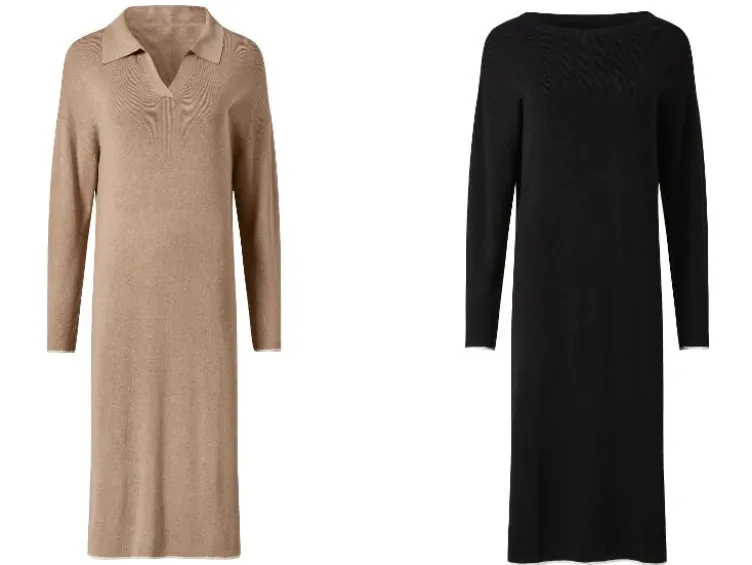 Damen Strickkleid, mit langen Ärmeln