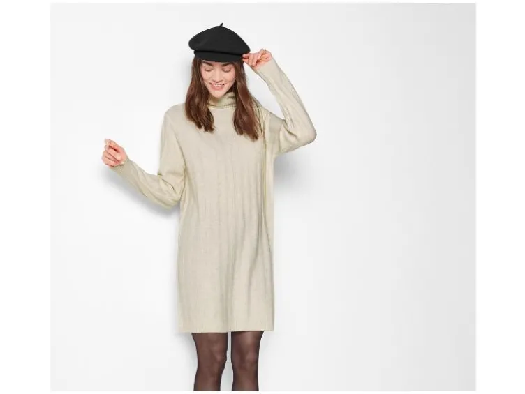 Damen Strickkleid, mit recyceltem Material