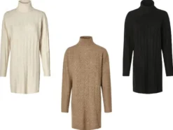 Damen Strickkleid, mit recyceltem Material