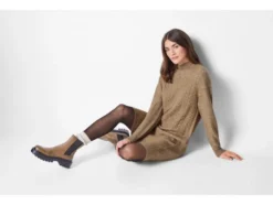 Damen Strickkleid, mit recyceltem Material