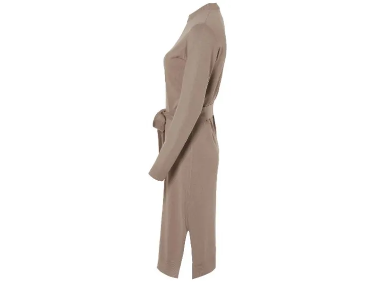 Damen Strickkleid, mit Seitenschlitzen