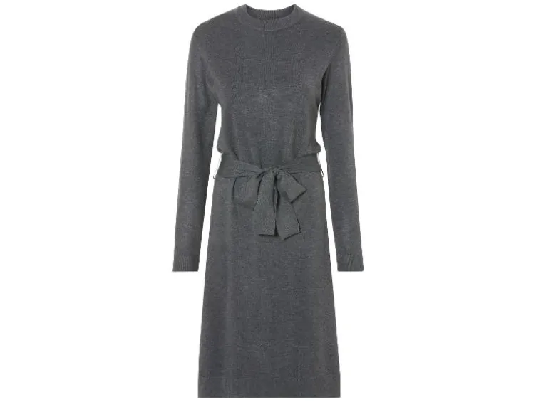 Damen Strickkleid, mit Seitenschlitzen