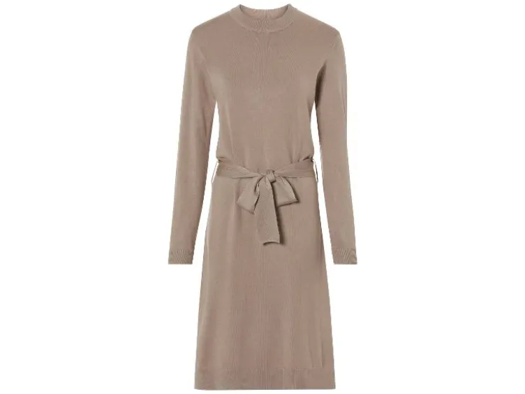 Damen Strickkleid, mit Seitenschlitzen