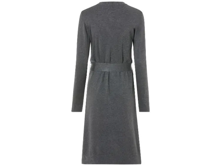 Damen Strickkleid, mit Seitenschlitzen
