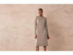 Damen Strickkleid, mit Seitenschlitzen