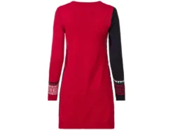 Damen Strickkleid mit weihnachtlichem Muster