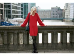 Damen Strickkleid mit Wollanteil