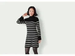 Damen Strickkleid mit Wollanteil