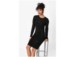 Damen Strickkleid Rippe