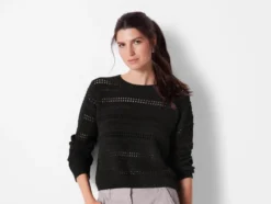 Damen Strickpullover aus weichem Ajour-Strick