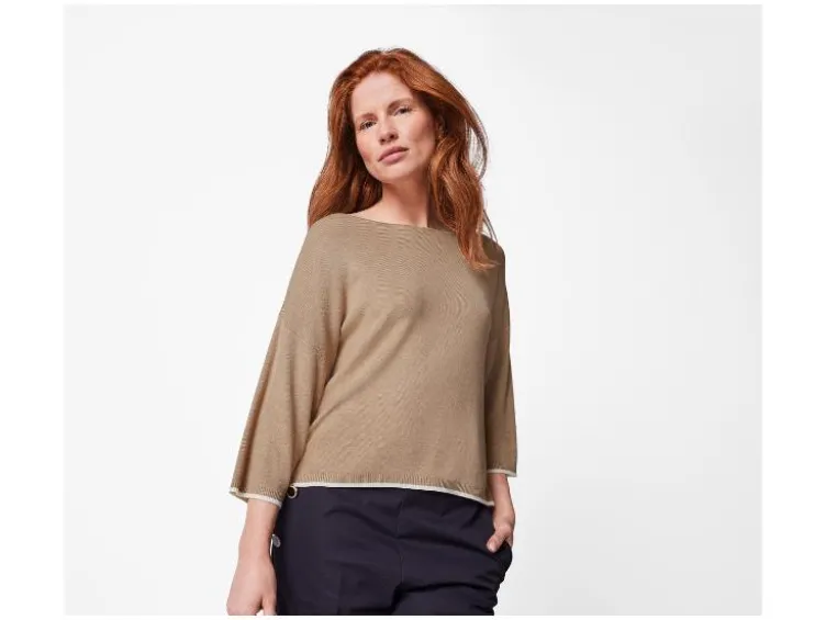 Damen Strickpullover, mit 3/4-Ärmeln
