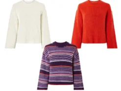 Damen Strickpullover, mit Seitenschlitzen