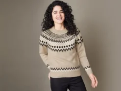 Damen Strickpullover mit Wollanteil