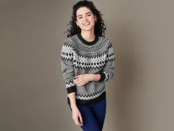Damen Strickpullover mit Wollanteil
