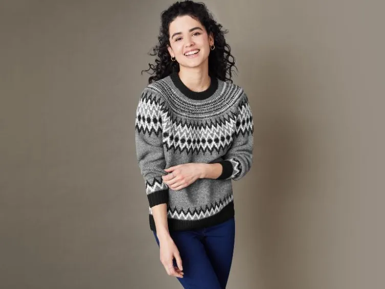 Damen Strickpullover mit Wollanteil