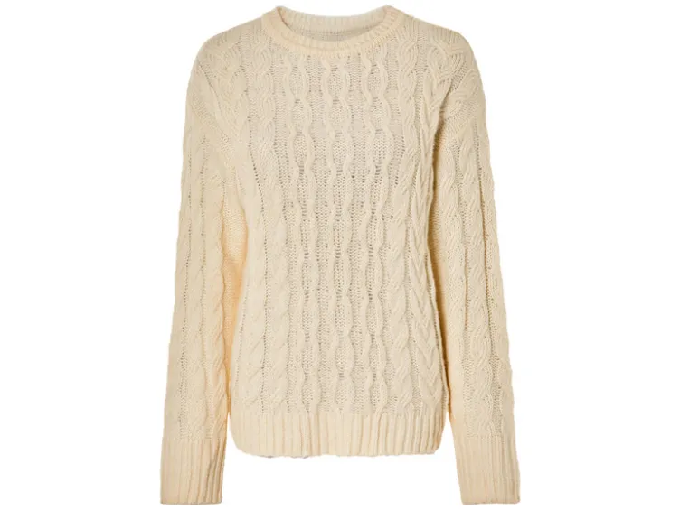 Damen Strickpullover, mit Wollanteil