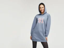 Damen Sweatkleid mit angerauter Innenseite