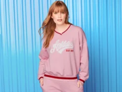Damen Sweatpullover, modisch überschnittene Schultern
