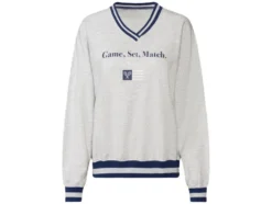 Damen Sweatpullover, modisch überschnittene Schultern