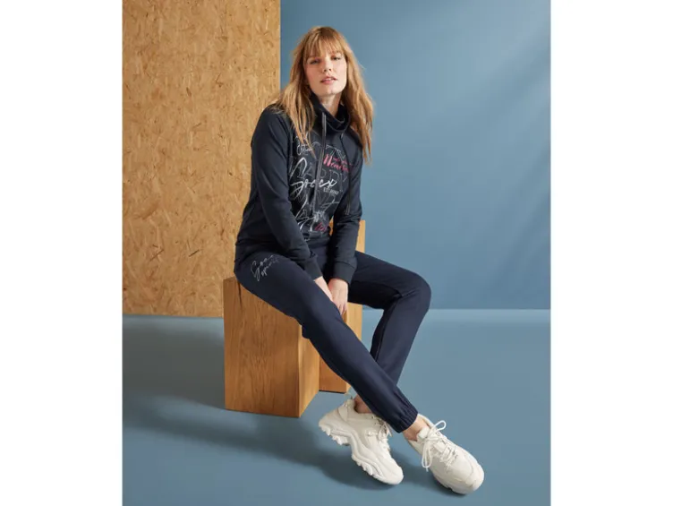 Damen Sweatshirt mit Glitterdruck
