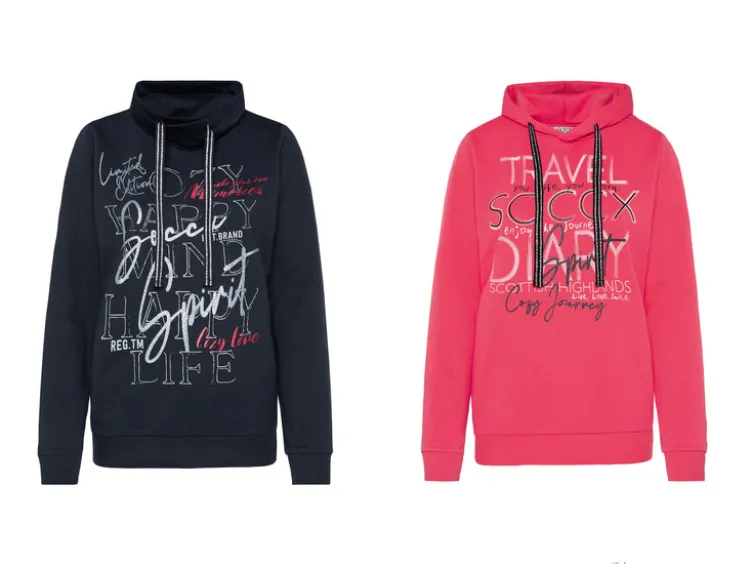 Damen Sweatshirt mit Glitterdruck