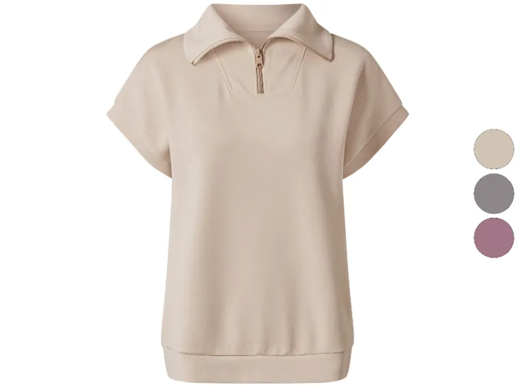 Damen Sweatshirt, mit Half-Zip