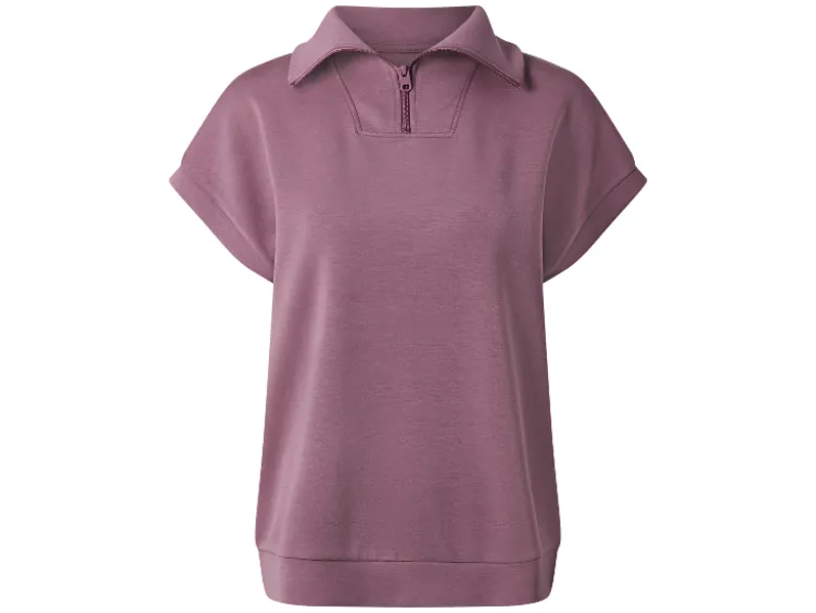 Damen Sweatshirt, mit Half-Zip