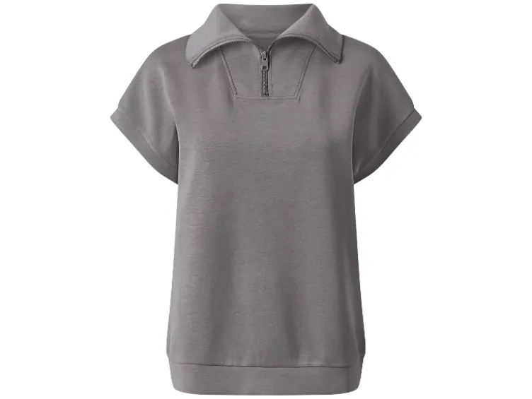Damen Sweatshirt, mit Half-Zip