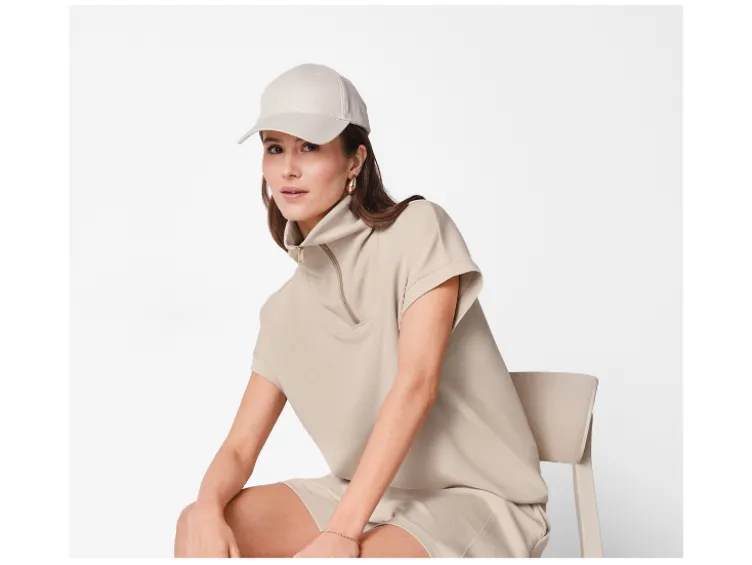 Damen Sweatshirt, mit Half-Zip