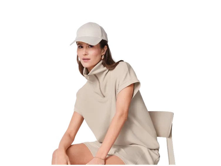 Damen Sweatshirt, mit Half-Zip
