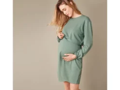Damen Sweat-Umstandskleid mit passendem Oberteil