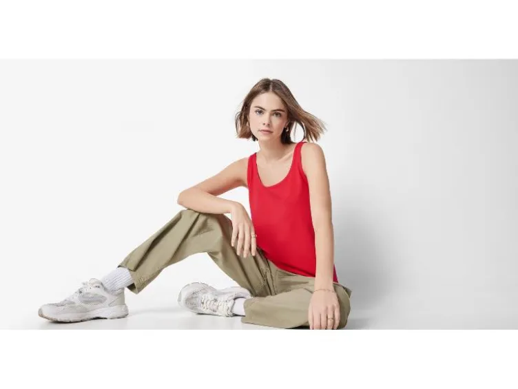 Damen Top, mit Bio-Baumwolle