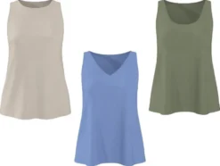 Damen Top mit Leinen