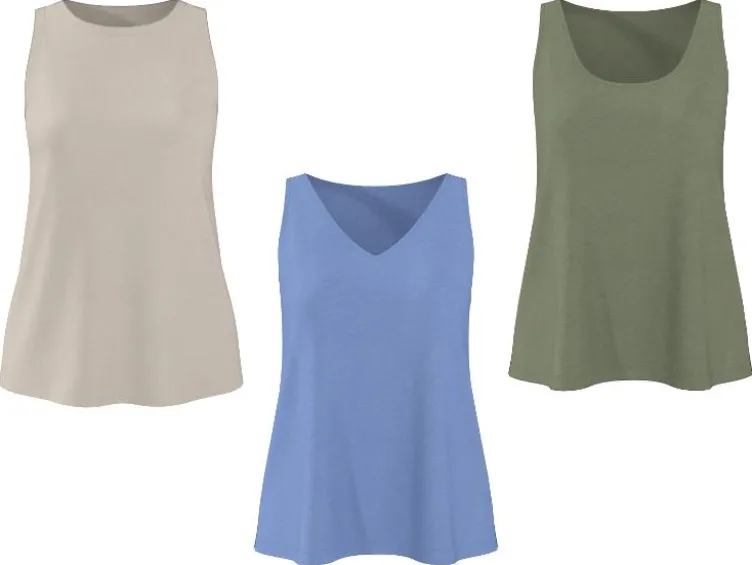 Damen Top mit Leinen